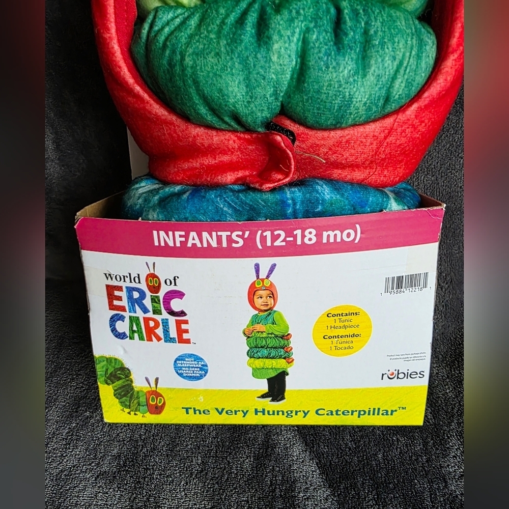 New the Very Hungry Caterpillar Unisex Baby Halloween Costume Set, Tunic & Hat - Picture 6 of 8